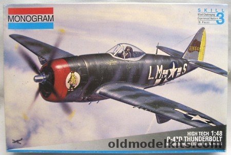 Monogram 1/48 P-47D Thunderbolt High Tech - With Photoetched Parts, 5487 plastic model kit